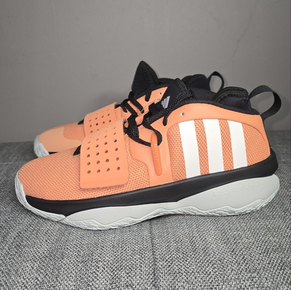 Adidas Kids' Orange and Black Sneakers UNISEX
